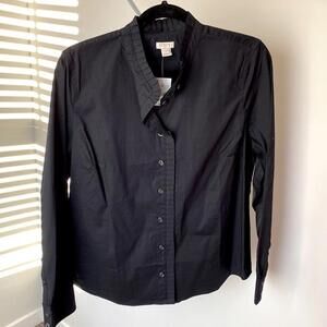 NWT J Crew Ruffle neck button down
